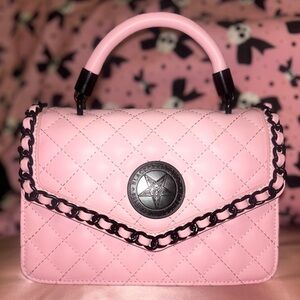 Blackcraft cult bubblegum pink quilted handbag purse crossbody bag